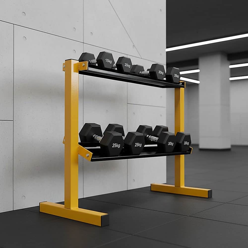 2 Tier Dumbbell Weights Storage Rack