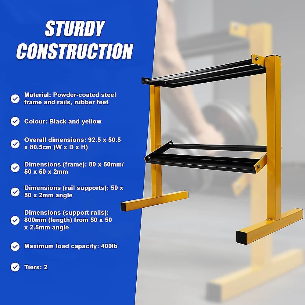 2 Tier Dumbbell Weights Storage Rack
