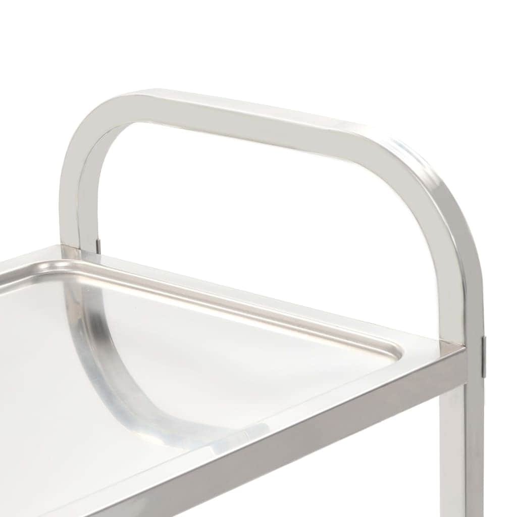 2-Tier Kitchen Trolley Stainless Steel