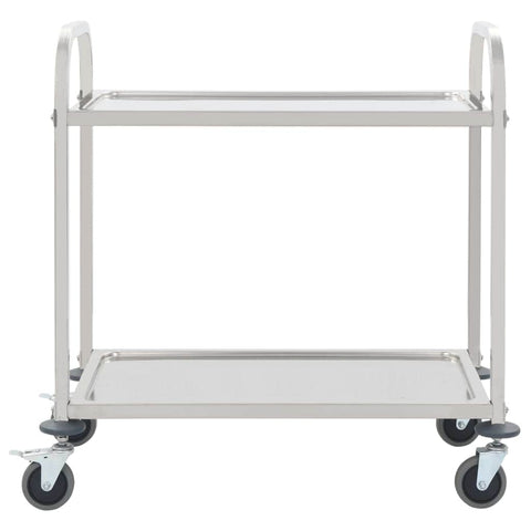 2-Tier Kitchen Trolley Stainless Steel