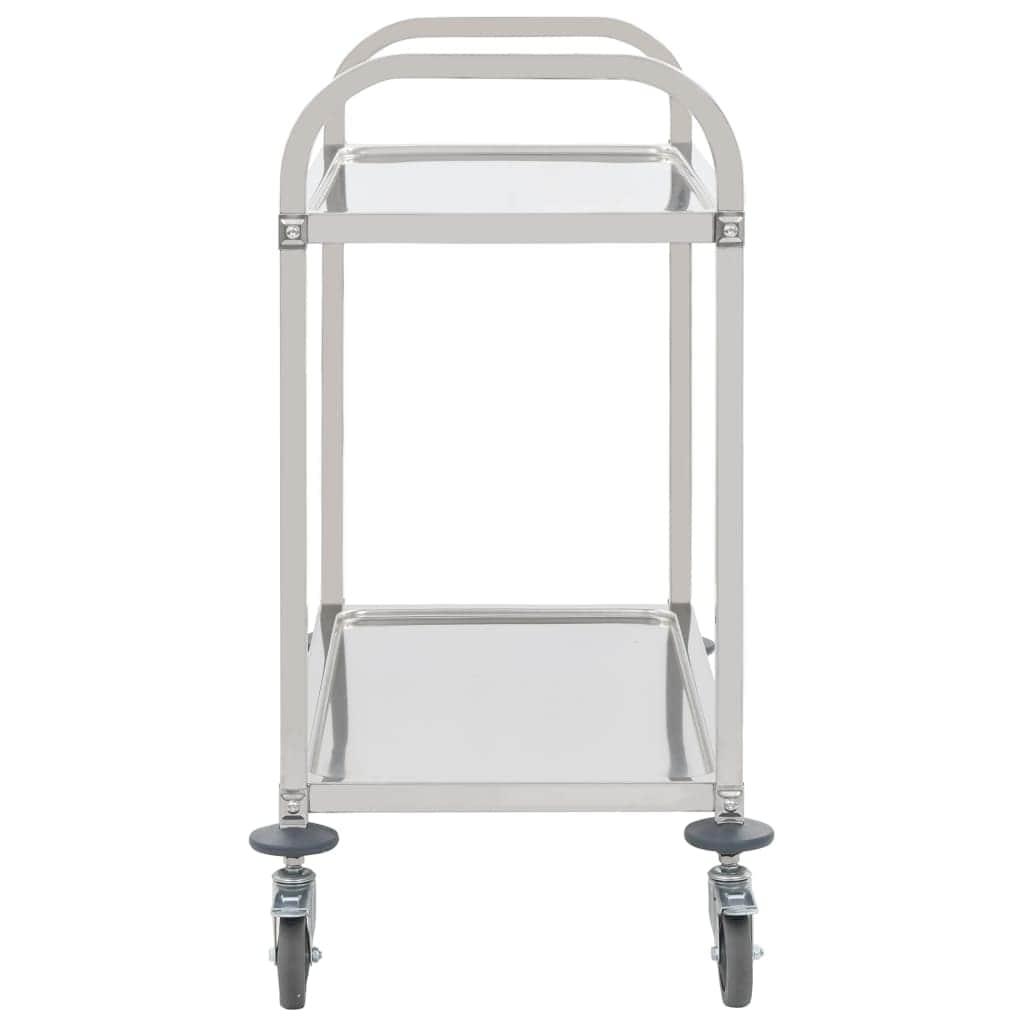 2-Tier Kitchen Trolley Stainless Steel