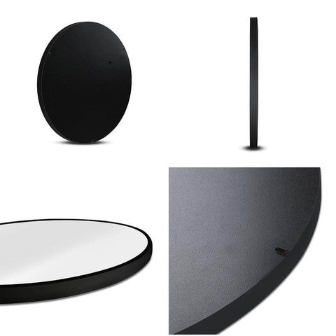 2 Wall Mirror Makeup Home Decor Framed Mirrors Round Black
