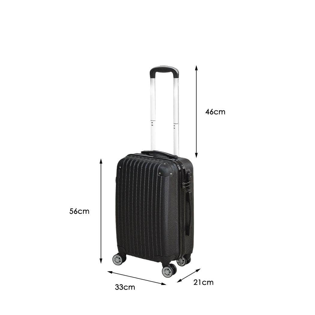 20" Luggage Suitcase Code Black