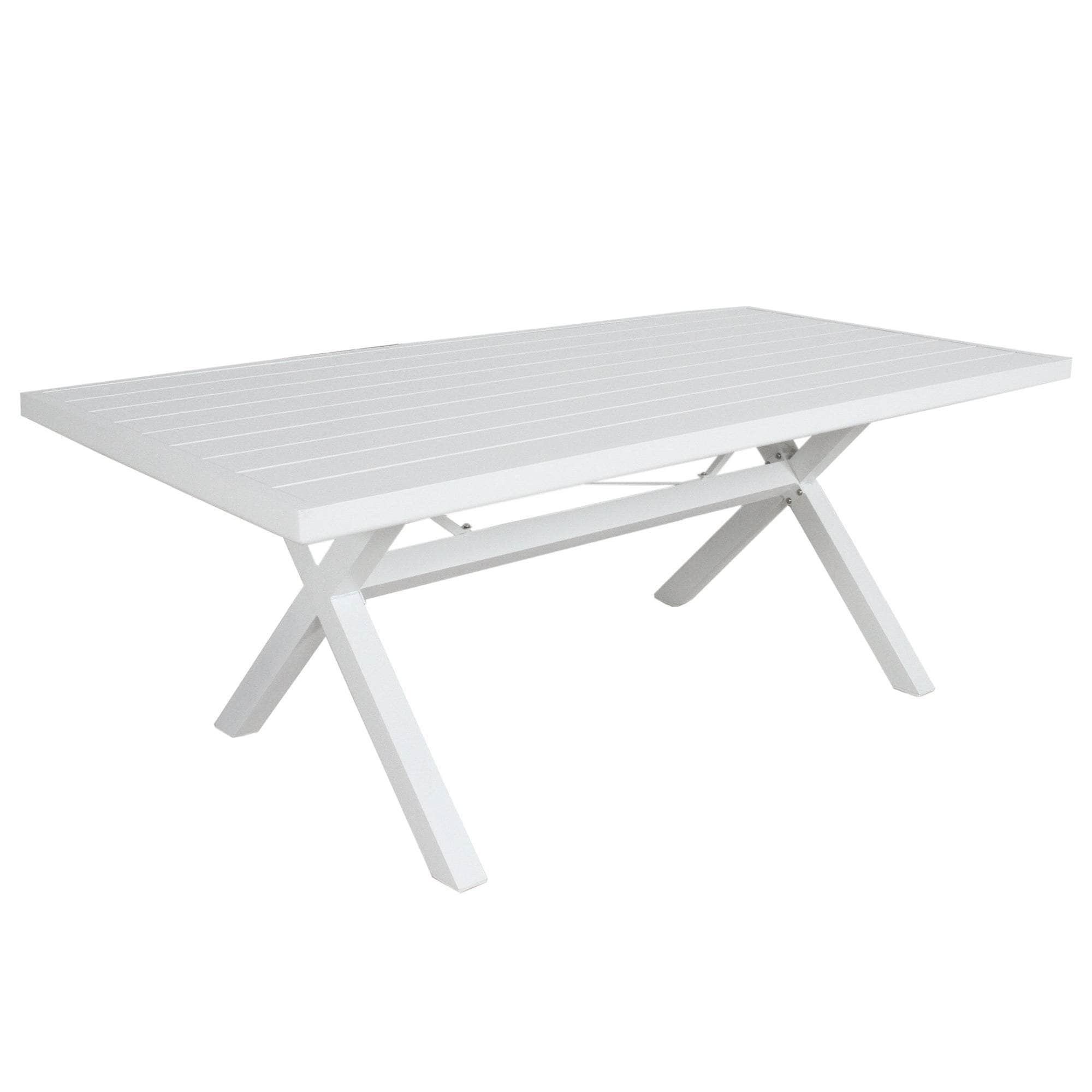 200Cm Outdoor Trestle Dining Table Grey/White