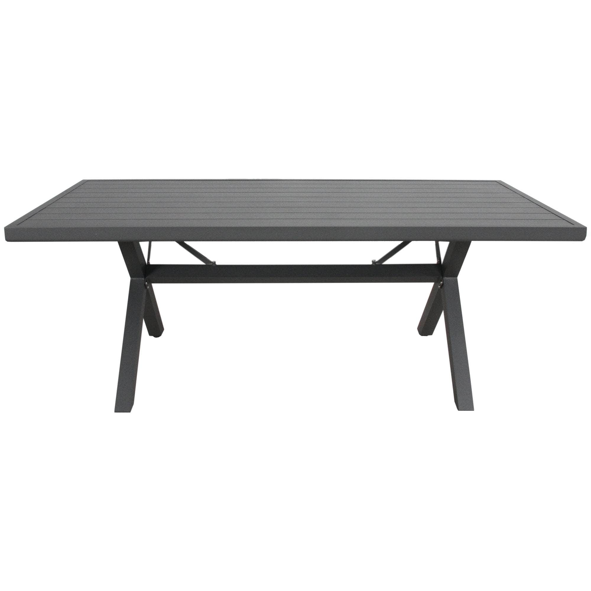 200Cm Outdoor Trestle Dining Table Grey/White