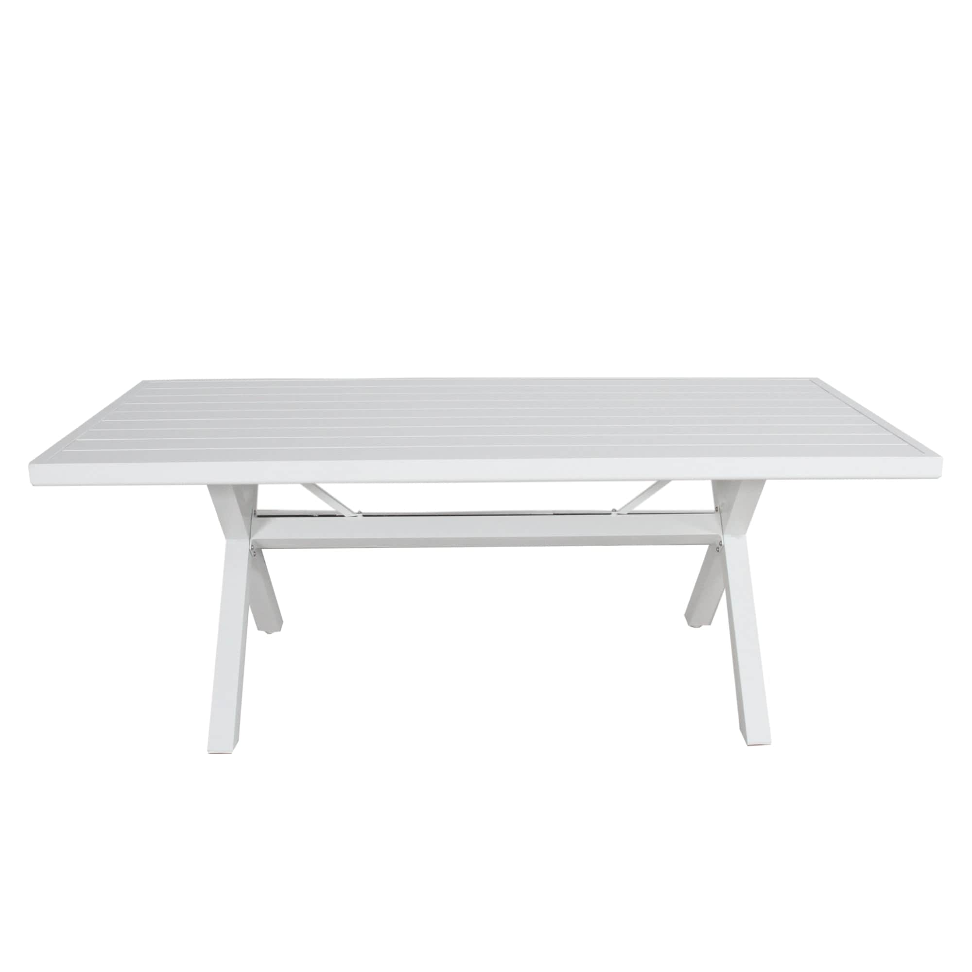 200Cm Outdoor Trestle Dining Table Grey/White