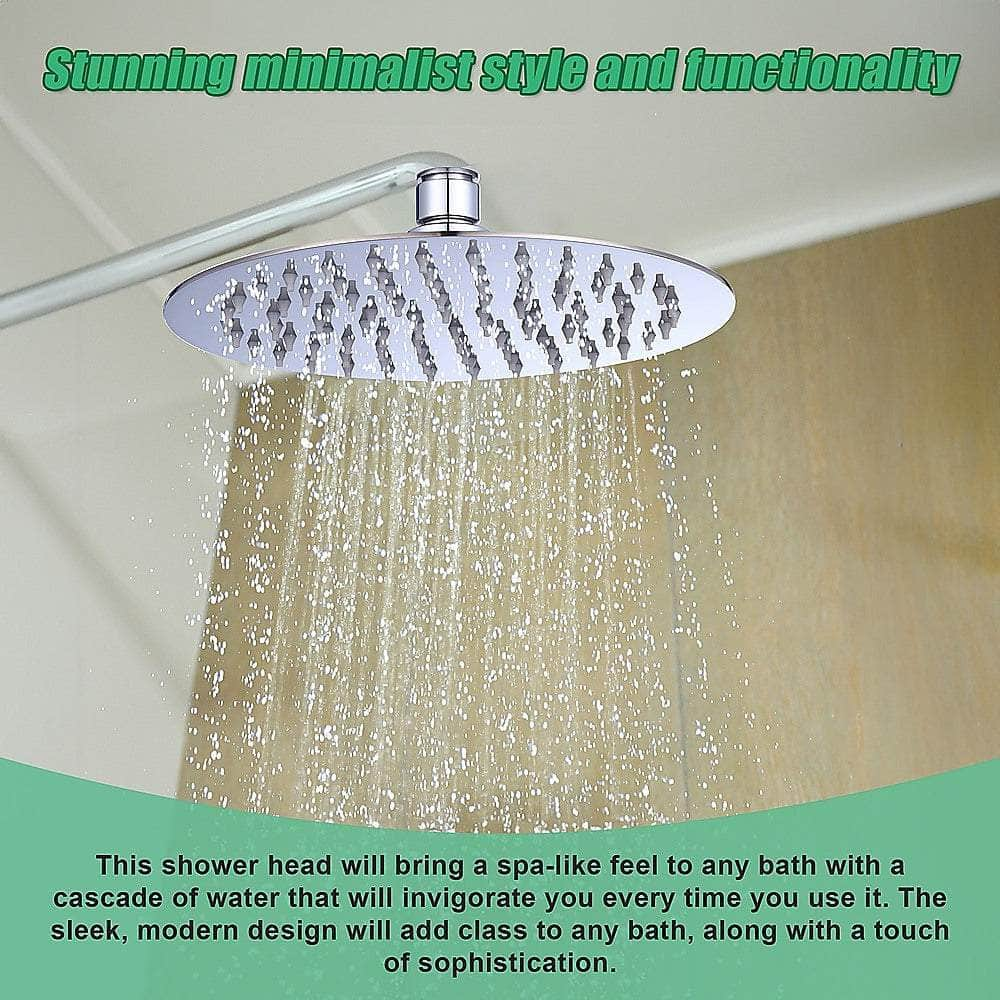 200mm Shower Head Round 304SS Polished Chrome Finish