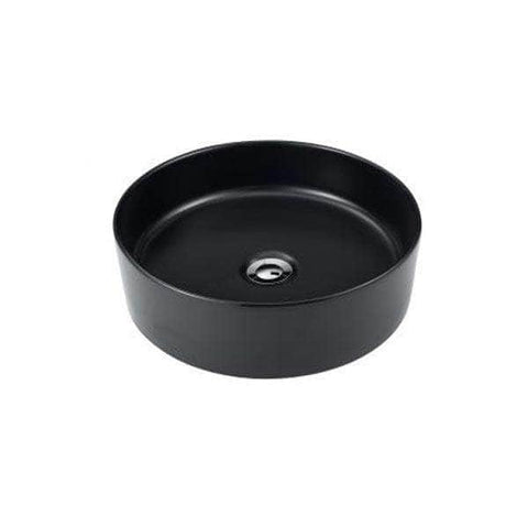 Matte Black Porcelain Sink 360Mm Dia Counter Basin