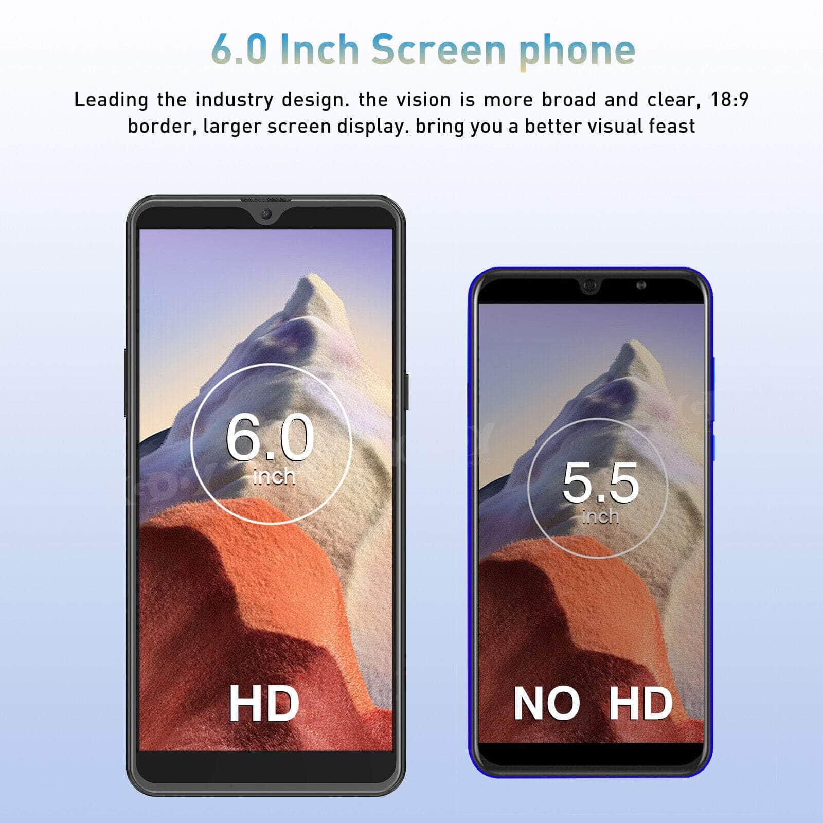 2024 New Factory Unlocked Smartphone Android Mobile Phone Dual SIM 4 Core 6.0 In