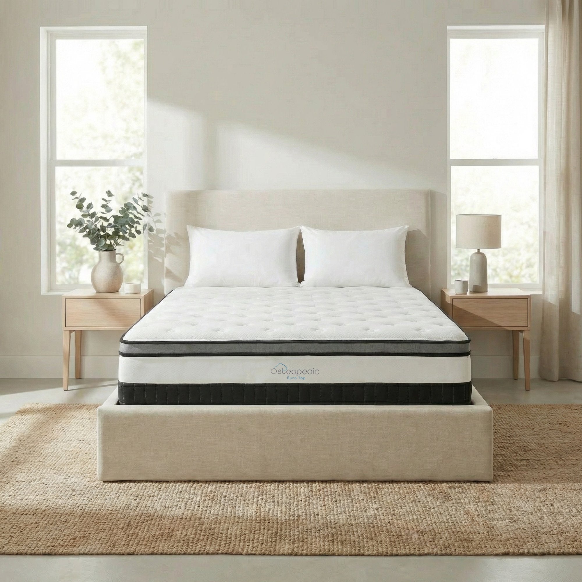 Euro Top Pocket Spring Mattress Double 5 Zone Memory Foam Medium Firm Bed