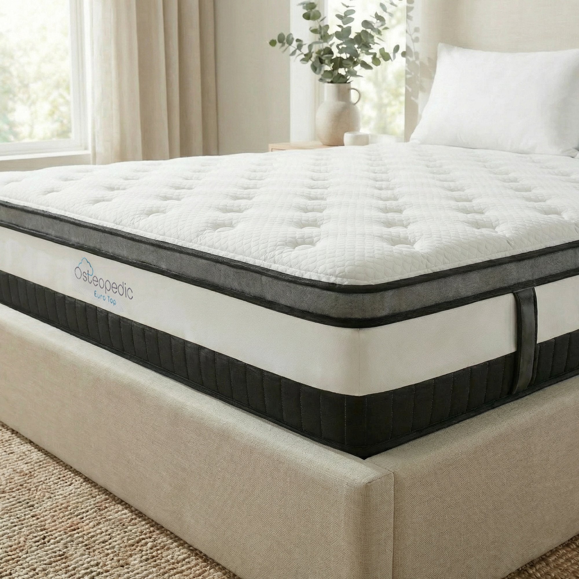 Euro Top Pocket Spring Mattress Double 5 Zone Memory Foam Medium Firm Bed