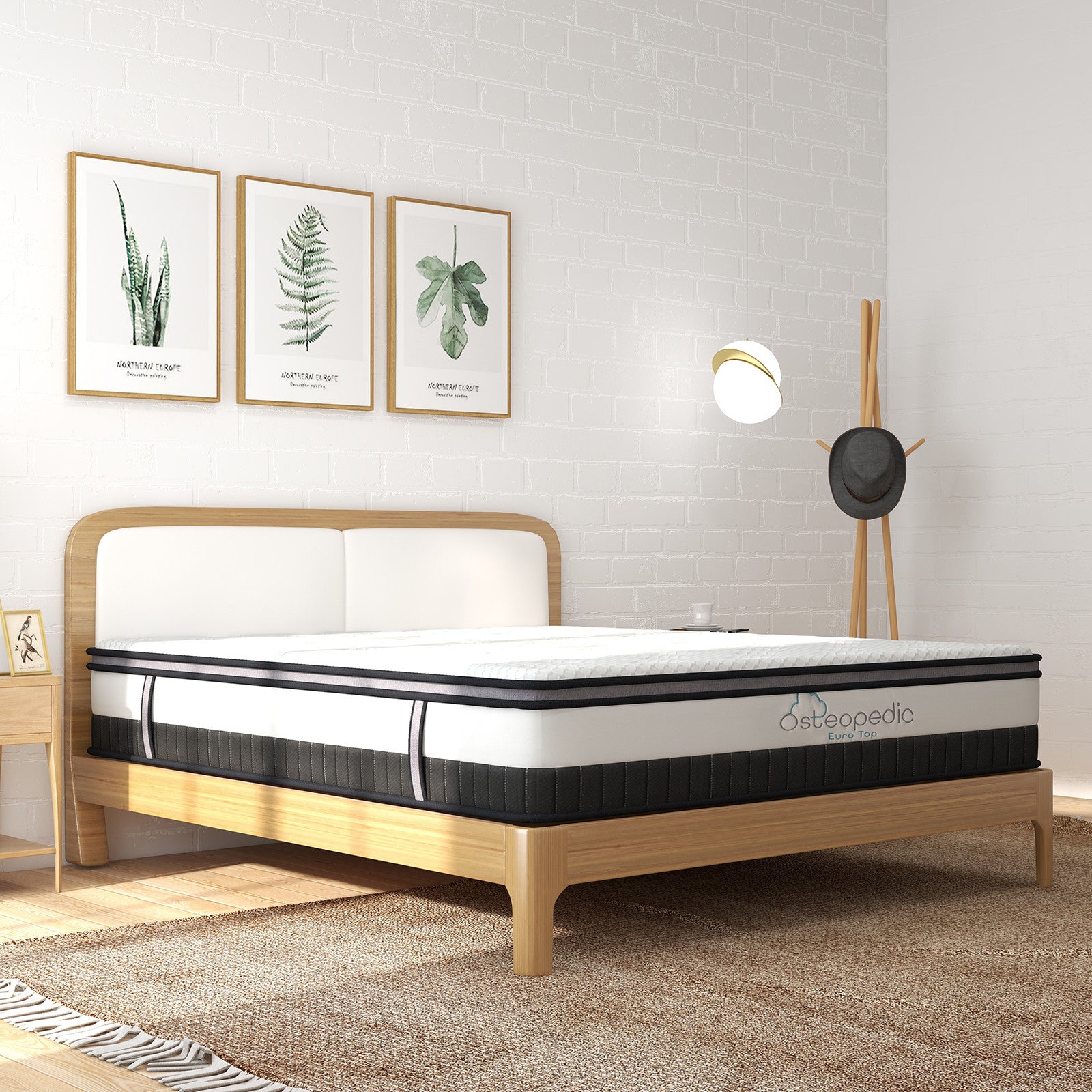 Euro Top Pocket Spring Mattress Double 5 Zone Memory Foam Medium Firm Bed