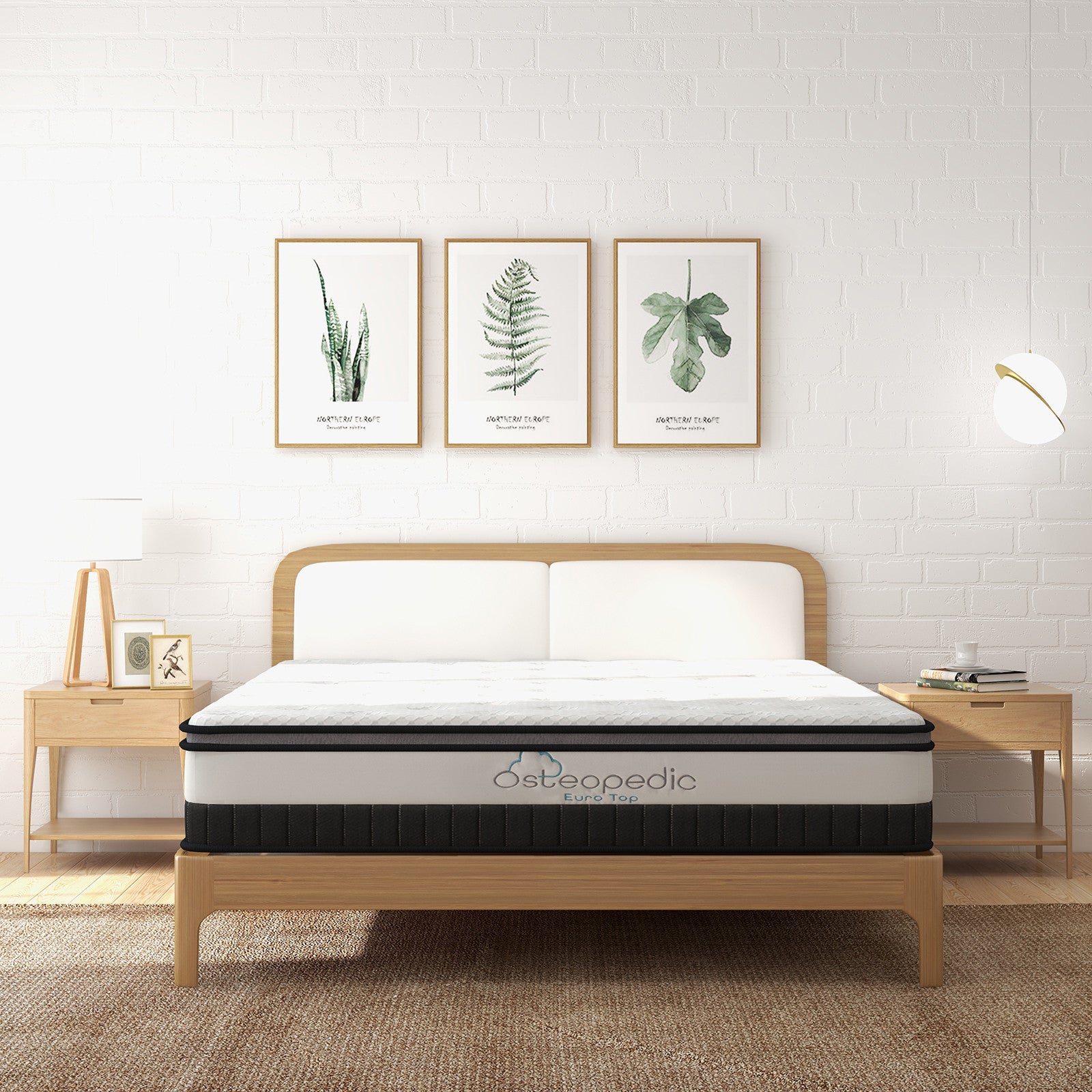 Euro Top Pocket Spring Mattress Double 5 Zone Memory Foam Medium Firm Bed