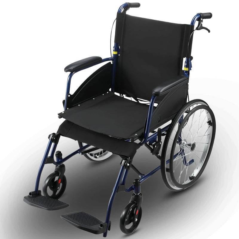 Foldable Steel Wheelchair Lightweight Portable