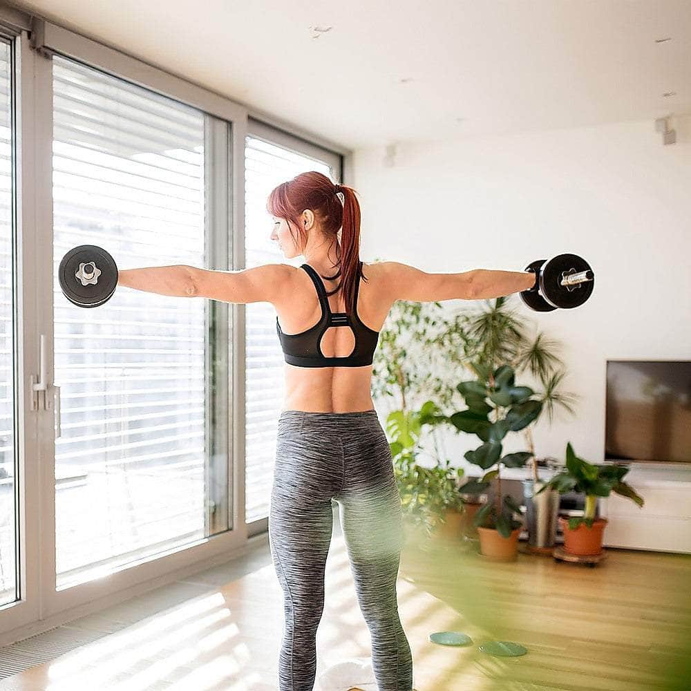 20Kg Black Dumbbell Set With Carrying Case