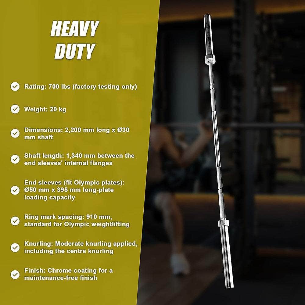 20kg Olympic Barbell (700lbs Rating)