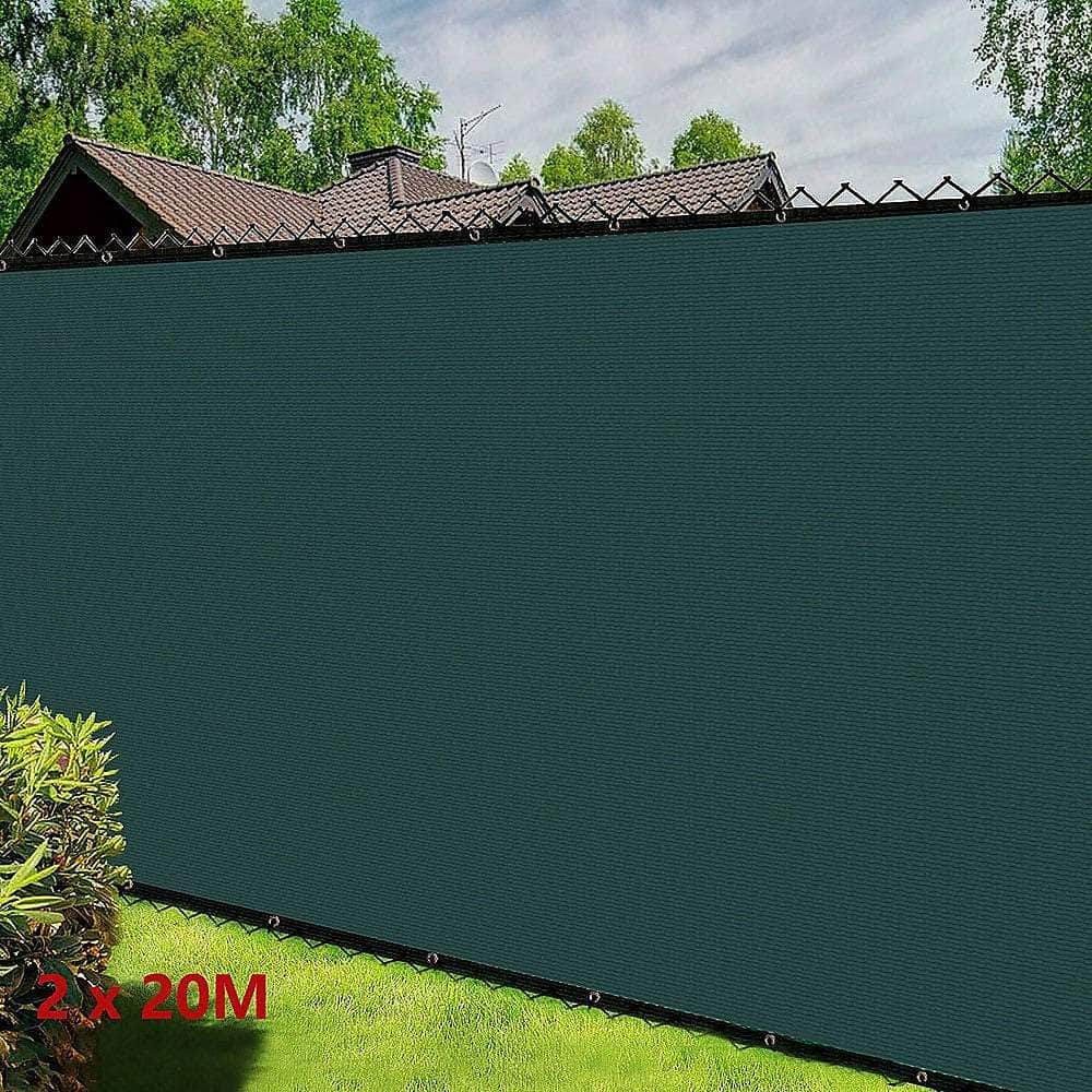 20m x 2m Fence Privacy Screen Shade Cover Black Fabric Mesh Garden