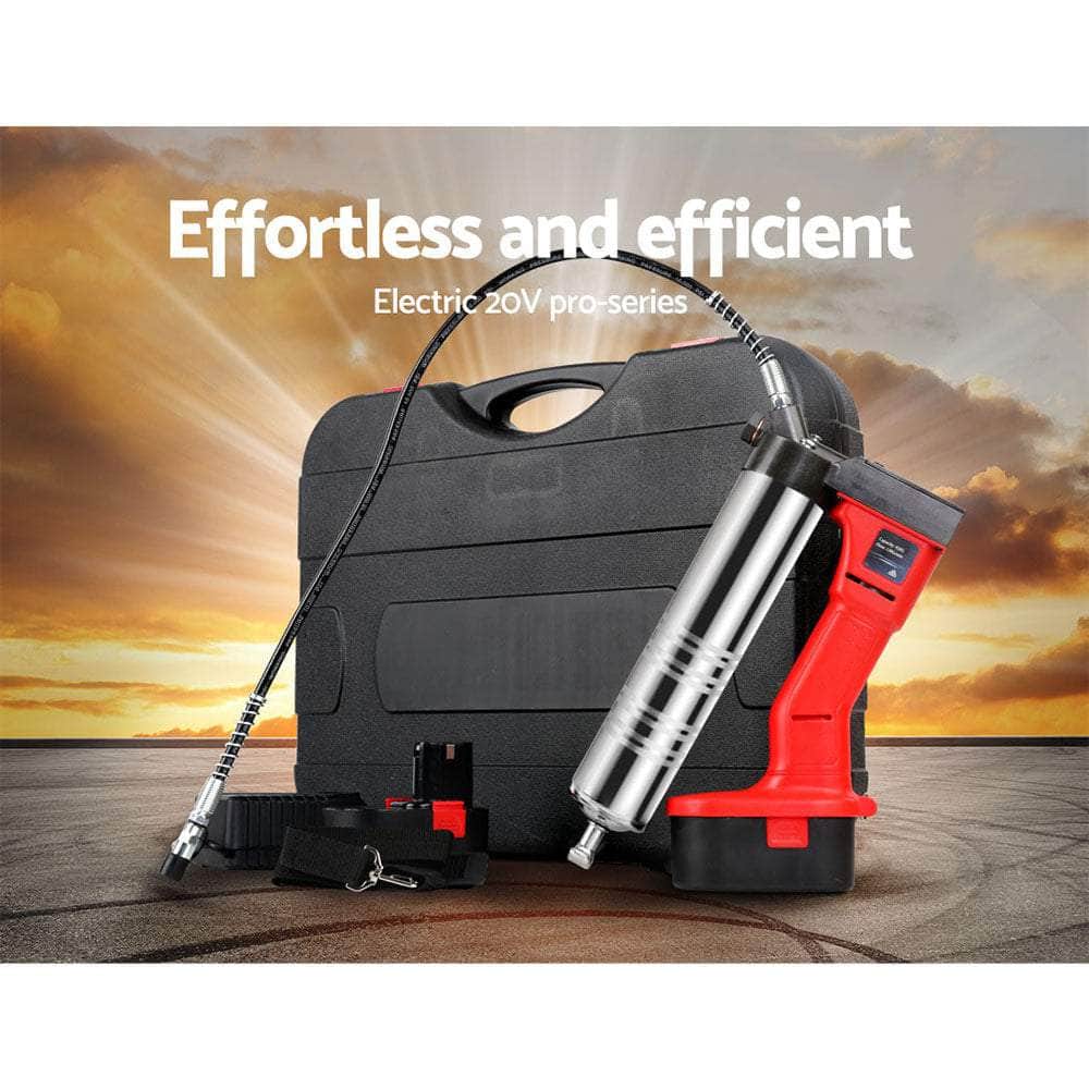 20V Rechargeable Cordless Grease Gun - Red