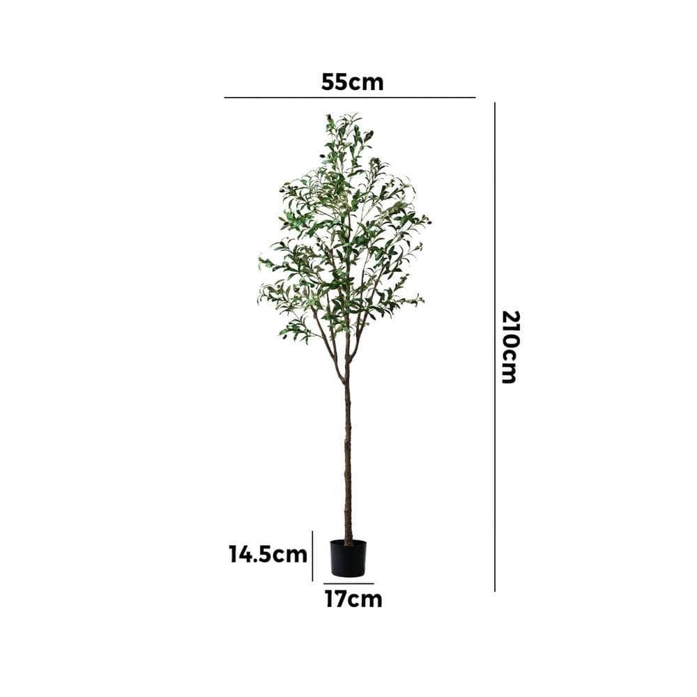 210cm Artificial Olive Tree Lifelike Tall Potted Plants