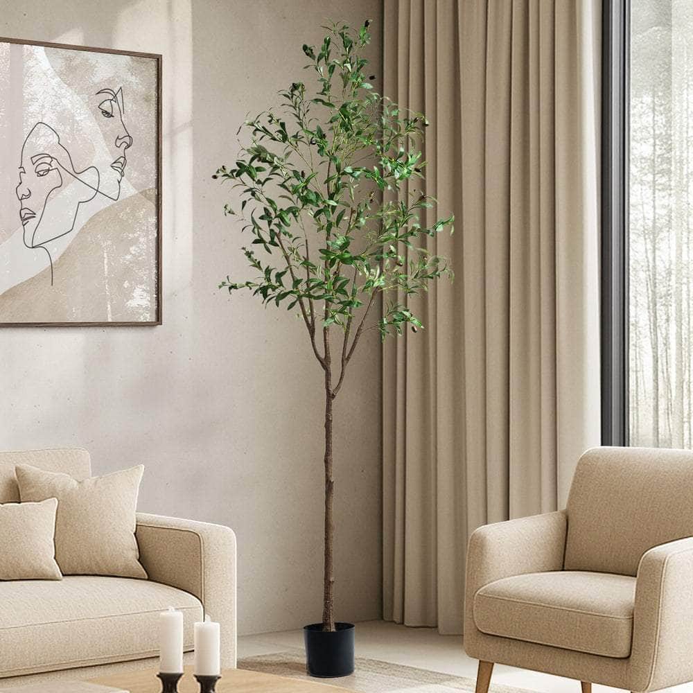 210cm Artificial Olive Tree Lifelike Tall Potted Plants