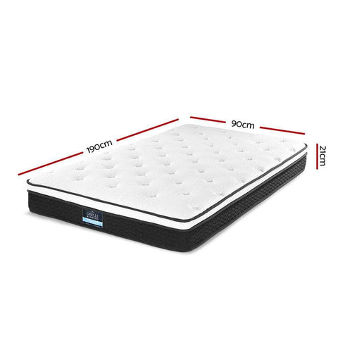 21cm Mattress Euro Top Single