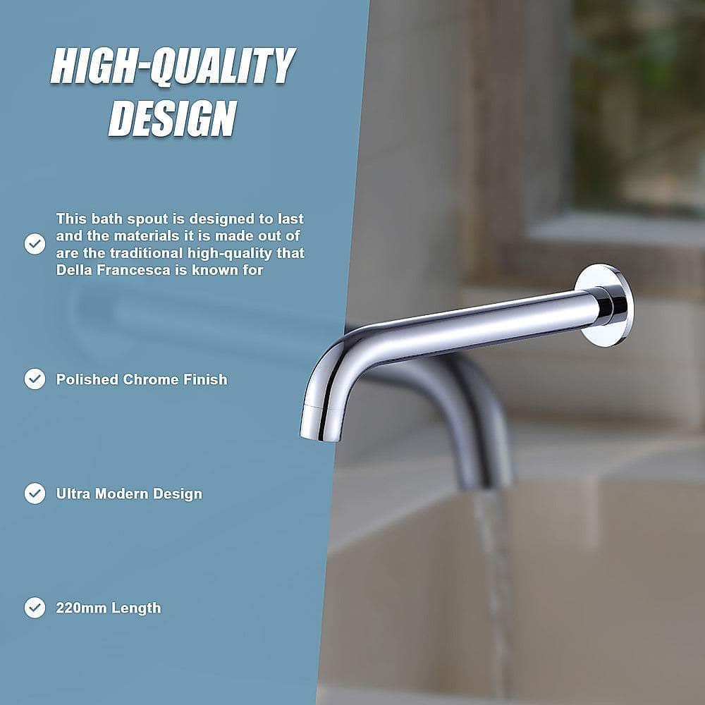 220Mm Bath Spout In Polished Chrome Finish