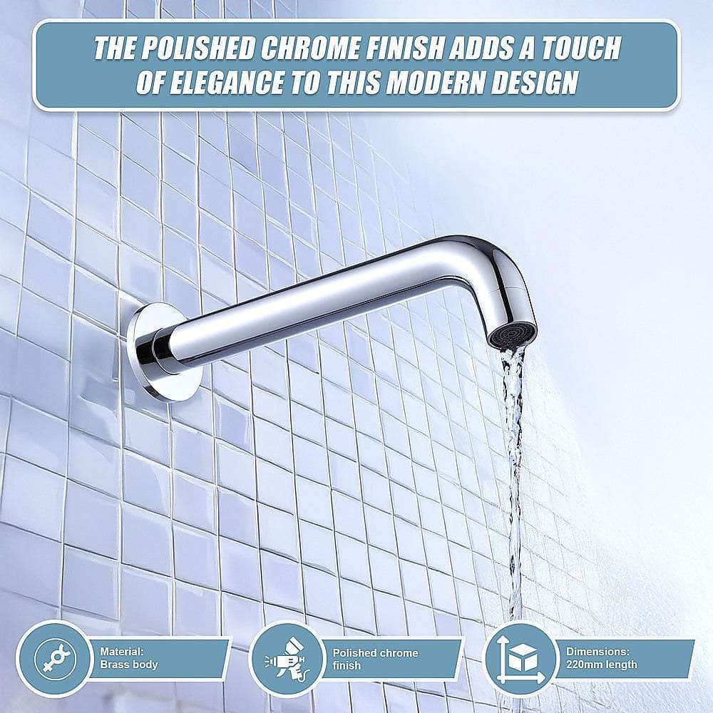 220Mm Bath Spout In Polished Chrome Finish