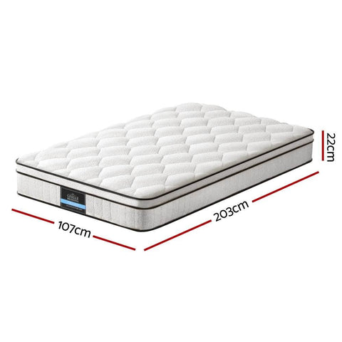 22cm Giselle Bedding Mattress – King Single Size for Comfortable Sleep