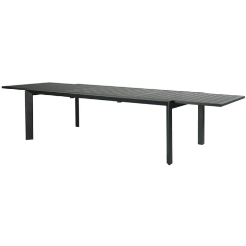 230-345Cm Aluminium Outdoor Extensible Dining Table Charcoal