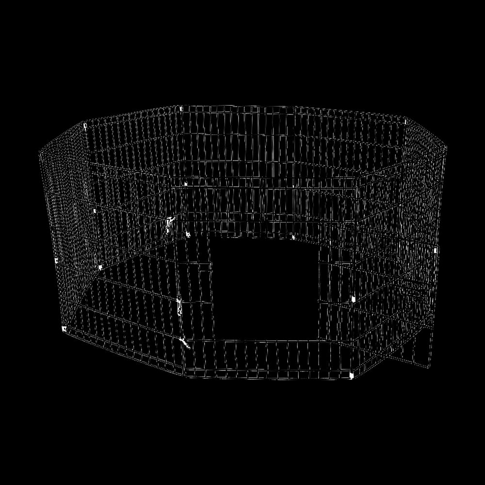24" 8 Panel Pet Dog Playpen Puppy Exercise Cage Enclosure Fence Play Pen