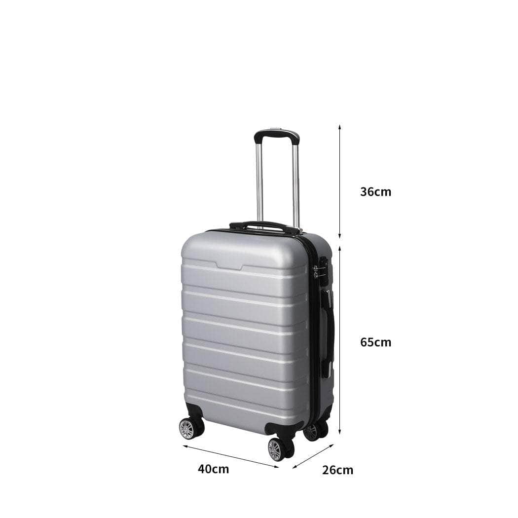24" Luggage Case Suitcase Silver 24 inch