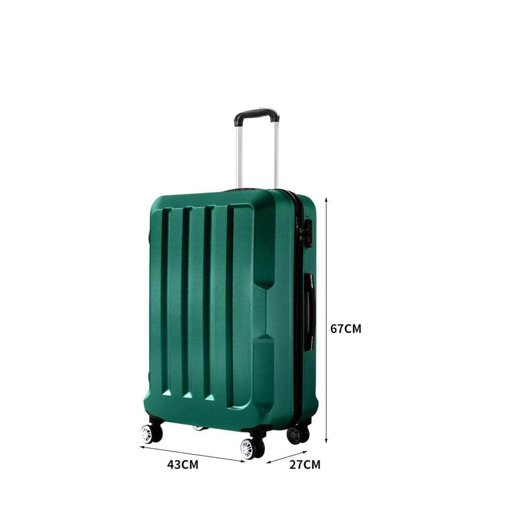 24" Travel Luggage Lightweight Green 24 inch