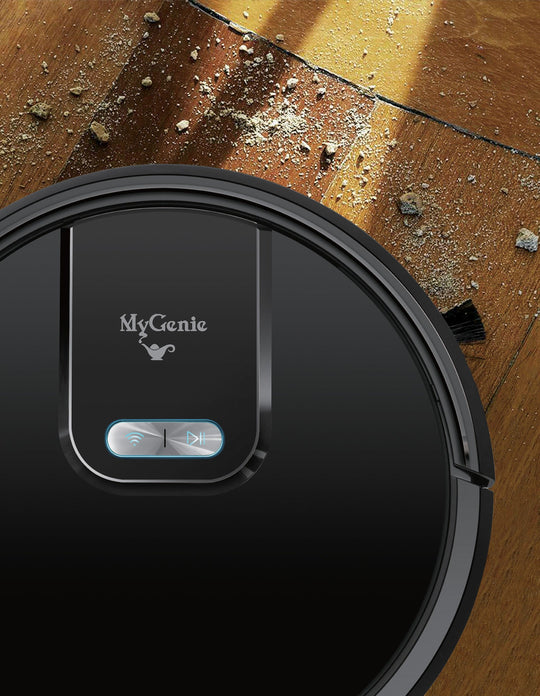 Powerful Gmax Wi-Fi Robotic Vacuum Cleaner - Black - idh