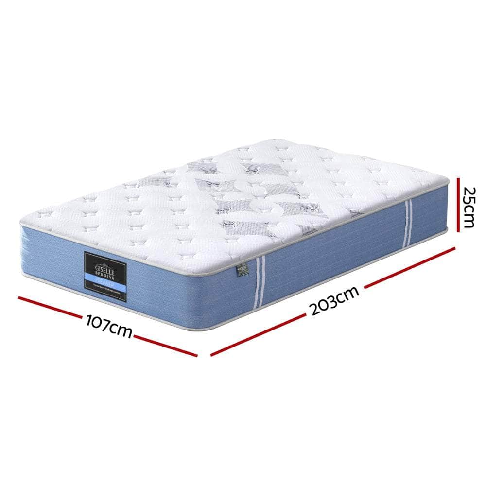 25cm Giselle Mattress King Single Bed Pocket Spring Mattresses -Modern