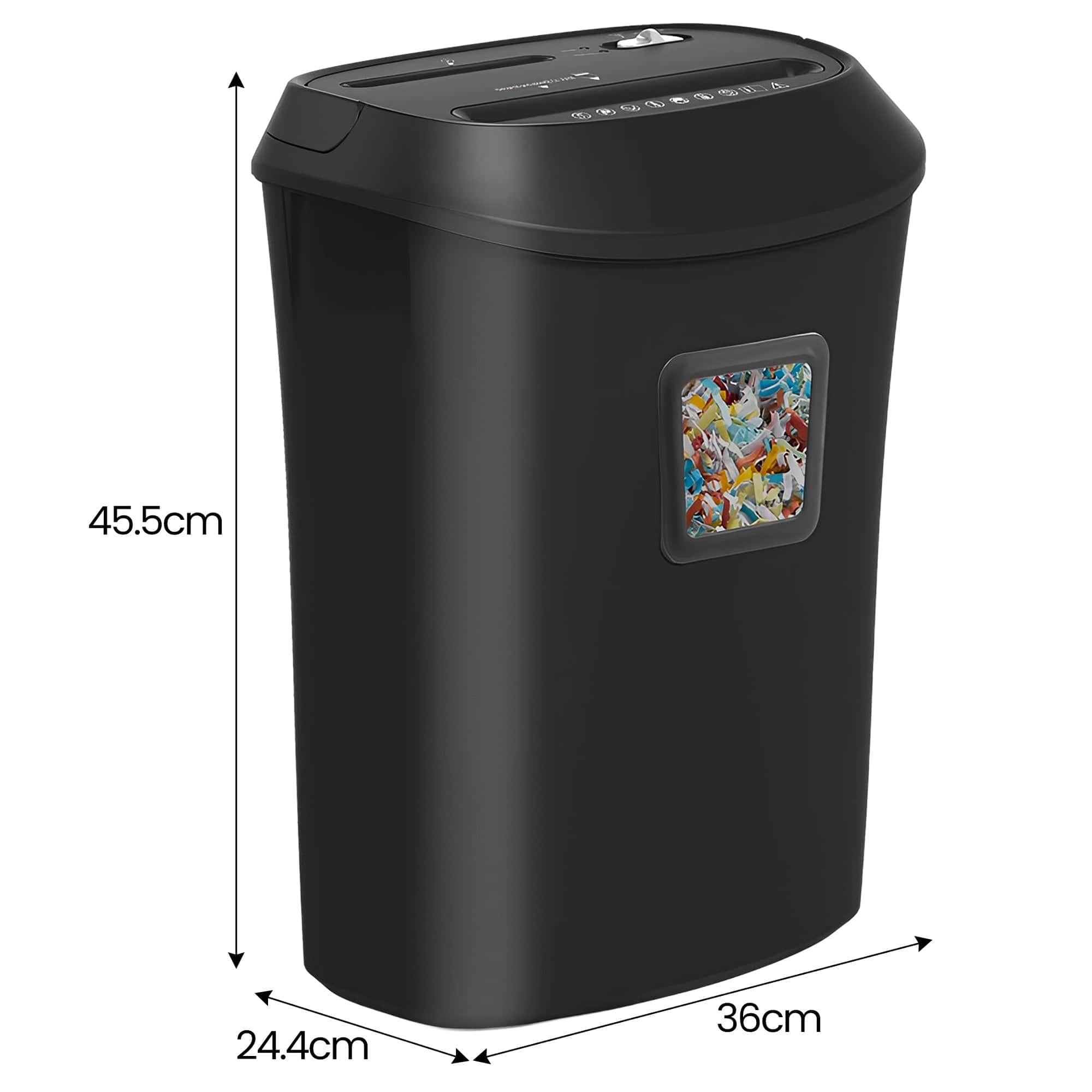 25L 12-Sheet Electric Paper Shredder Cross-Cut Home Office Cutter