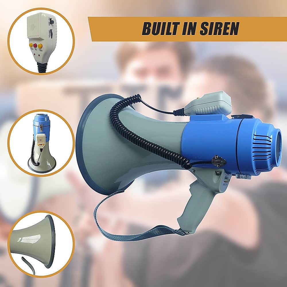 25W Megaphone Pa System Loud Speaker Voice Recorder