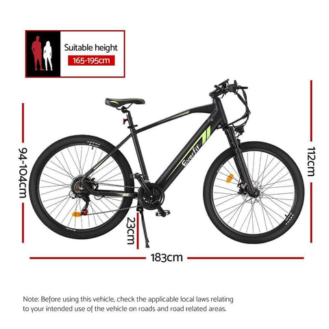 27.5 Inch Electric Bike Mountain Bicycle Ebike Battery 21 Speed
