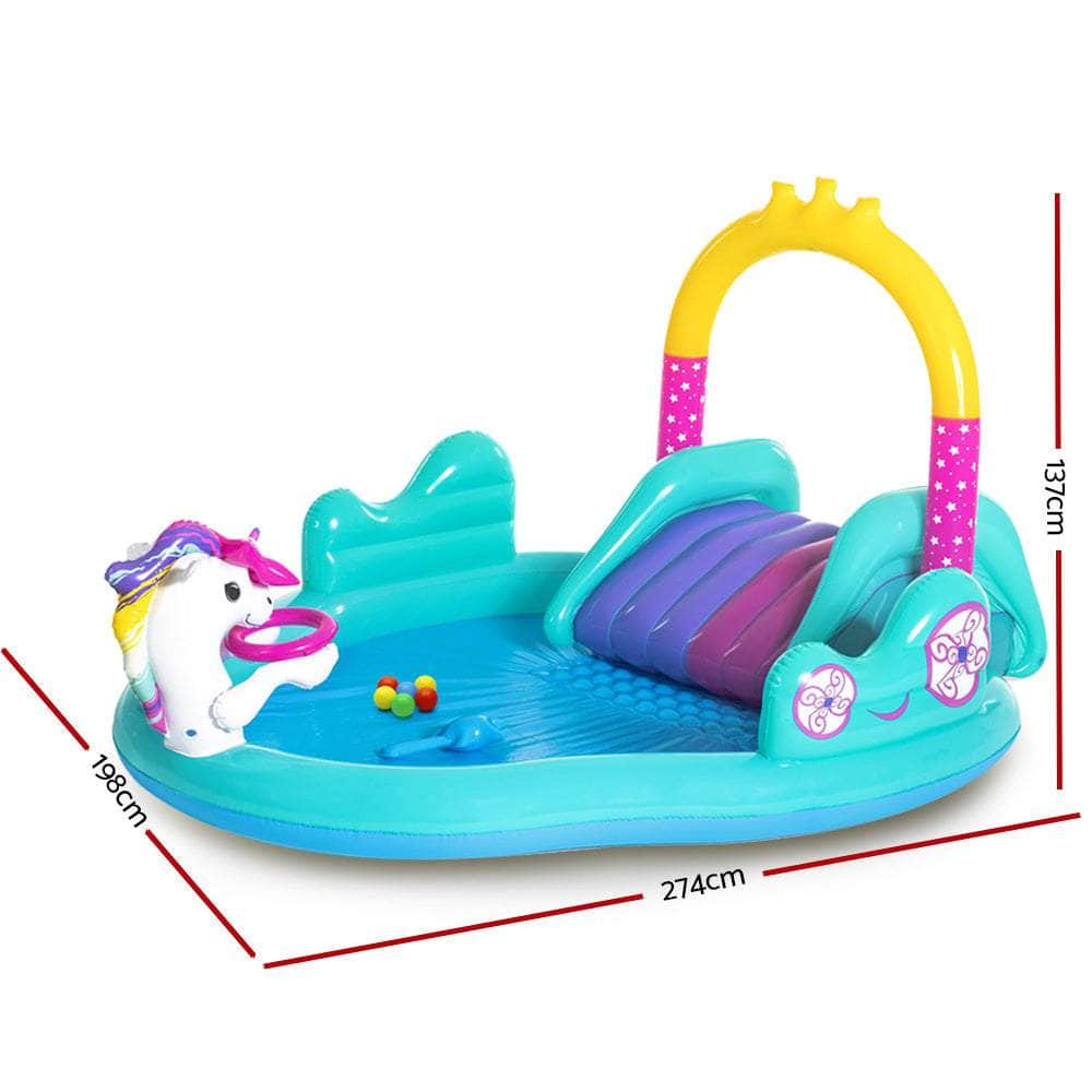 274X198X137Cm Inflatable Above Ground Swimming Play Pool 220L