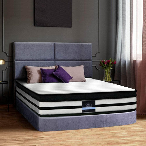 Pocket Spring Queen Mattress with Euro Top Padding 27cm Thick, Medium Firmness 5.0, 768Coils