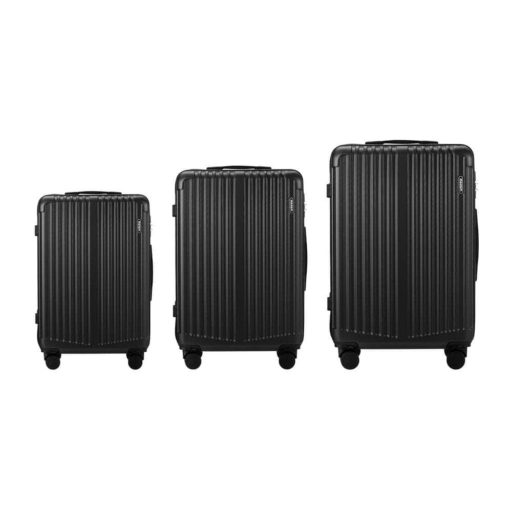 28" Luggage Set Travel TSA Lock ABS Case Black/Grey/Navy