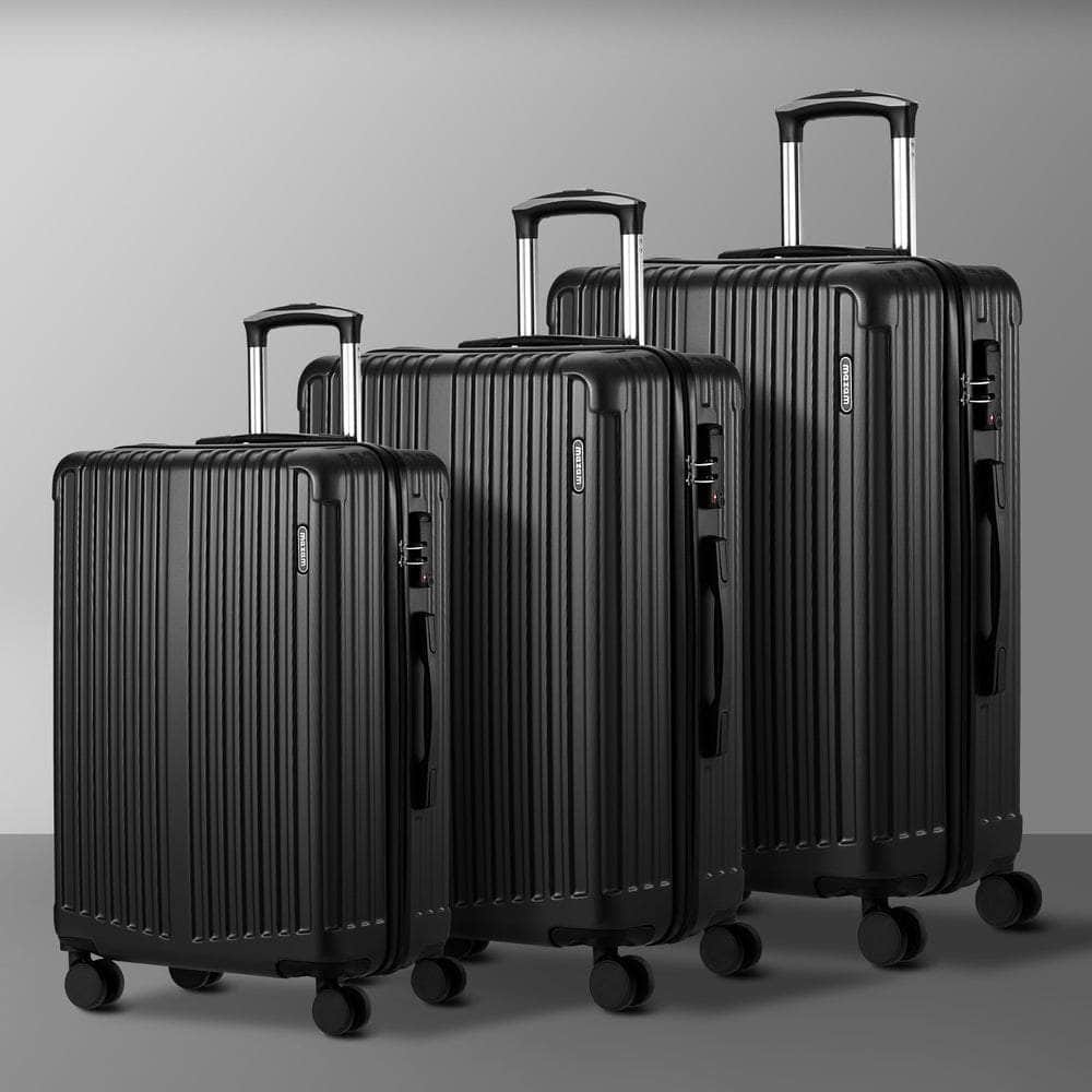 28" Luggage Set Travel TSA Lock ABS Case Black/Grey/Navy