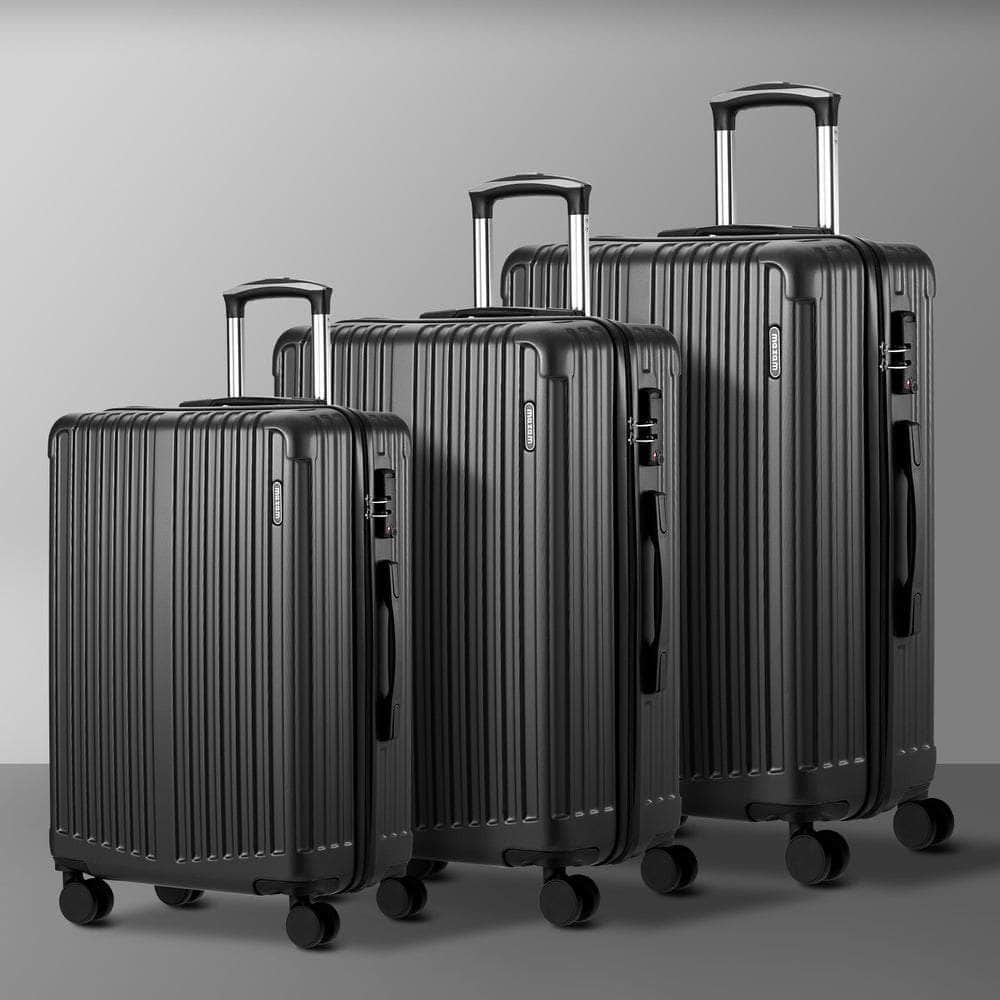 28" Luggage Set Travel TSA Lock ABS Case Black/Grey/Navy