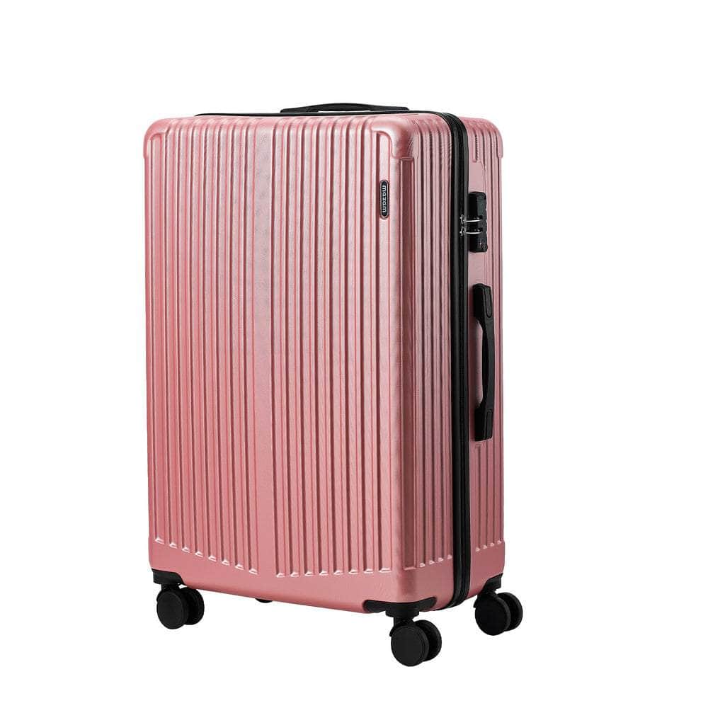 28" Luggage Suitcase Trolley Set Travel TSA Lock ABS Case Pink