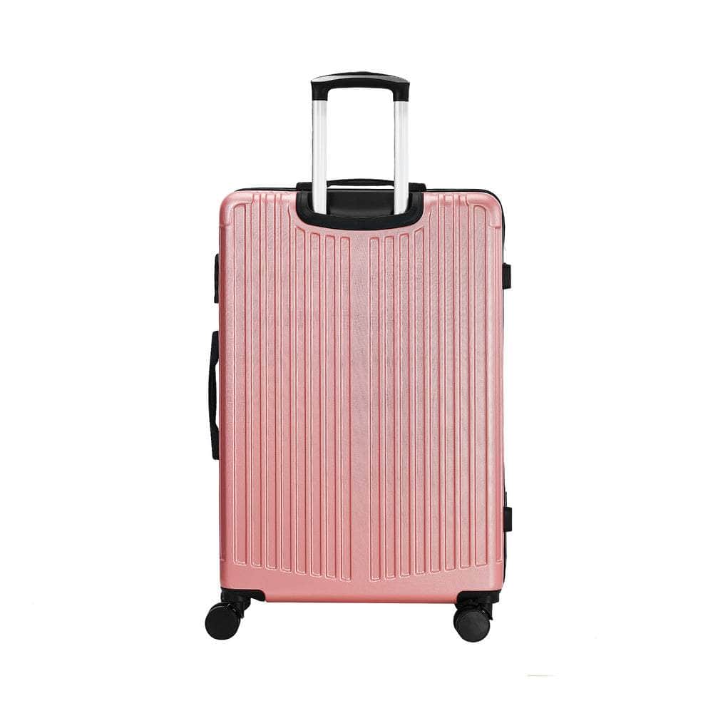 28" Luggage Suitcase Trolley Set Travel TSA Lock ABS Case Pink