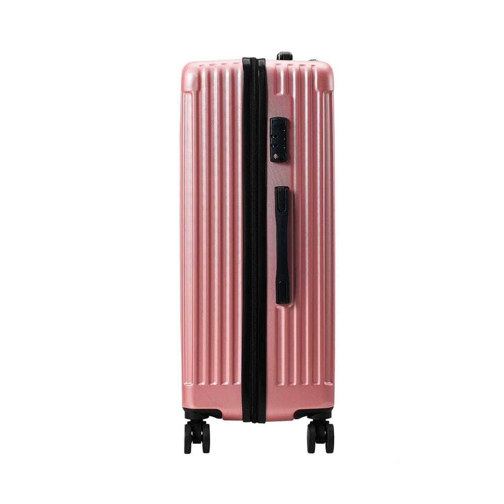 28" Luggage Suitcase Trolley Set Travel TSA Lock ABS Case Pink