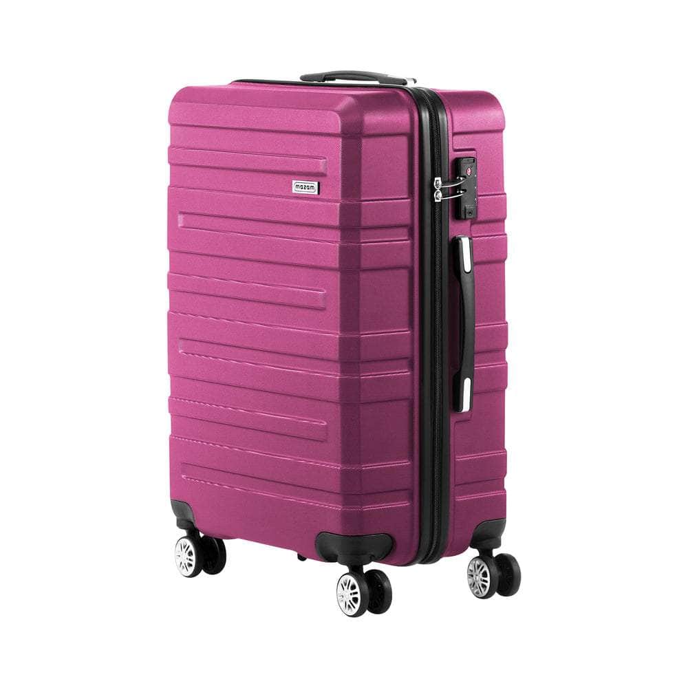 28" Luggage Suitcase Trolley Set TSA Lock Hard Case Magenta