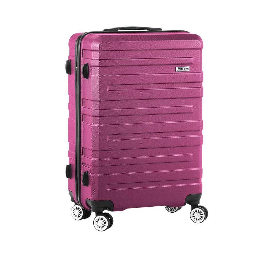 28" Luggage Suitcase Trolley Set TSA Lock Hard Case Magenta