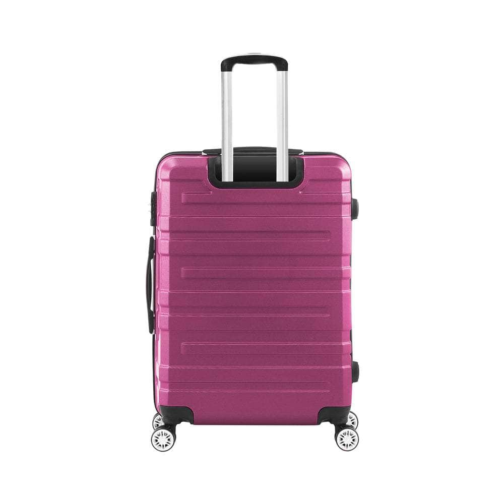 28" Luggage Suitcase Trolley Set TSA Lock Hard Case Magenta