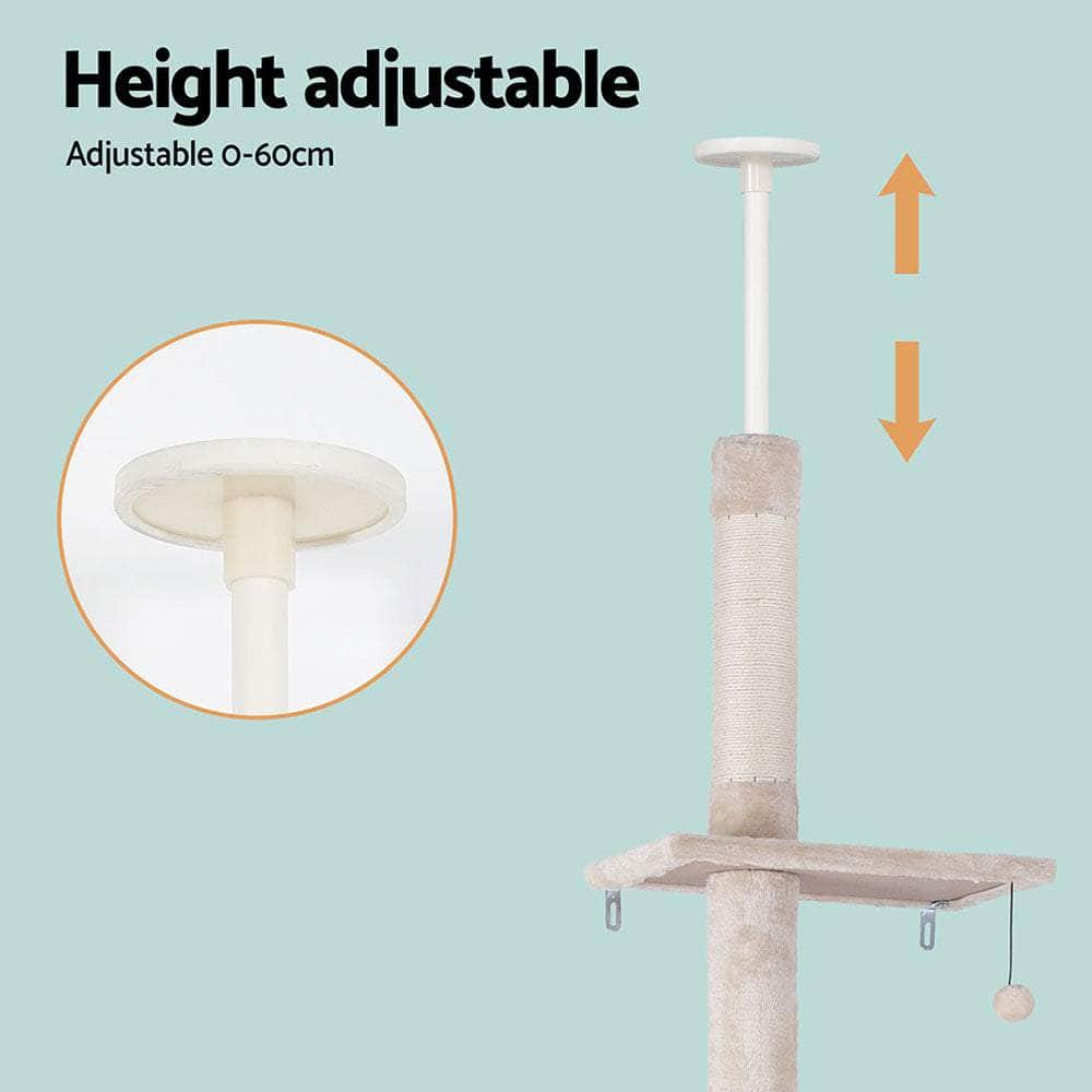 290cm Cat Tree Tower - Floor to Ceiling Scratching Post
