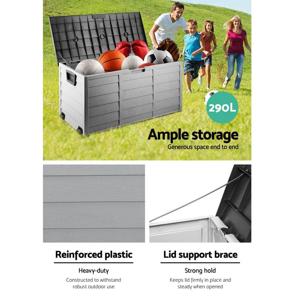 290L Outdoor Storage Box - Black